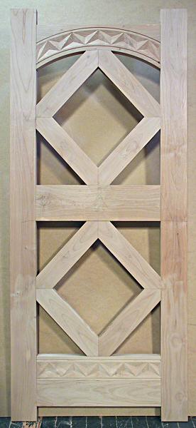 Geometric entry door