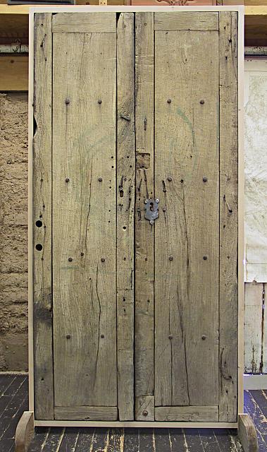 Ancient mesquite entry door