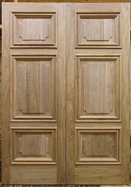 9' tall walnut doors