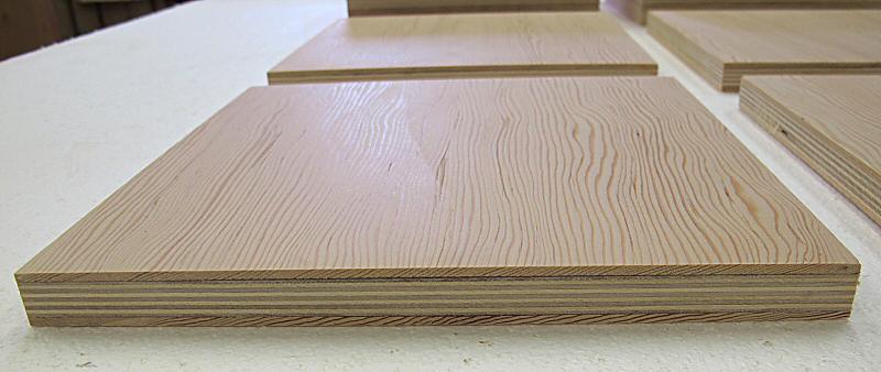 Fir veneer and plywood closeup