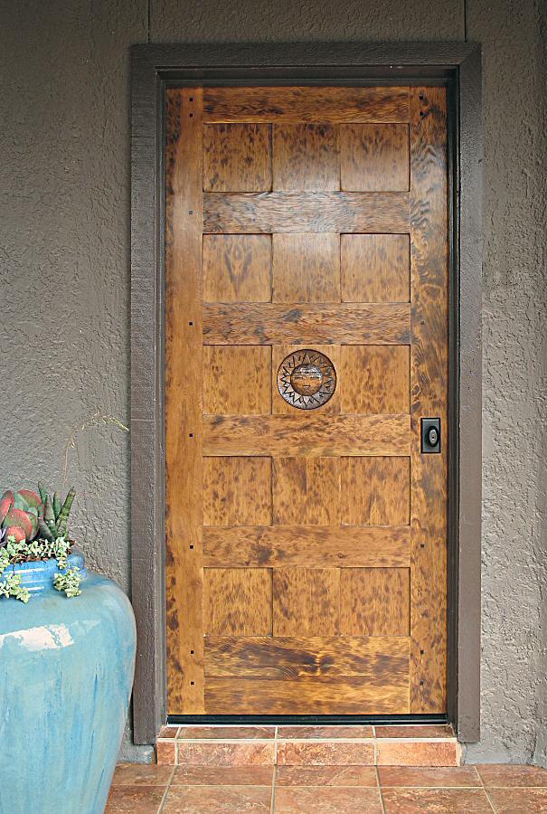 10 panel door with carved sun