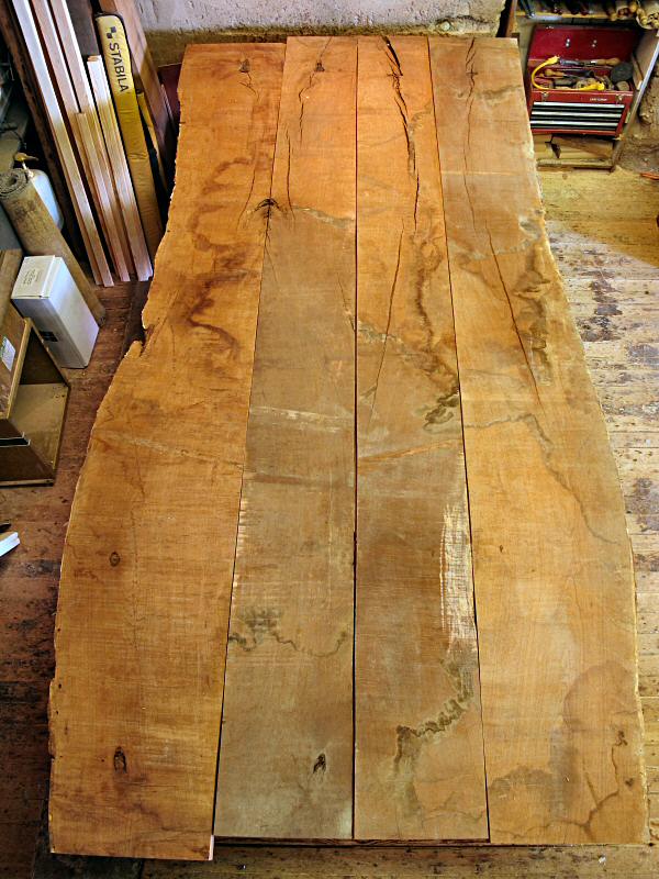 mesquite table rough planks