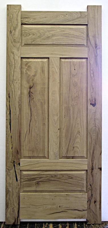 Mesquite door dry clamped together