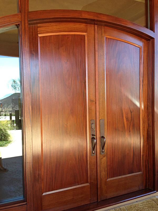 Wide plank Honduras mahogand doors