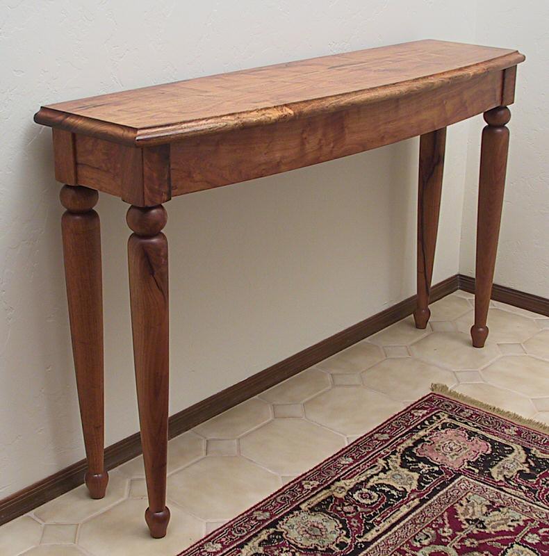 Bow front mesquite table