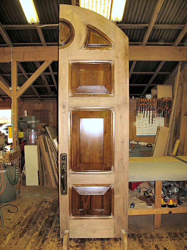 assemble 10' high walnut door