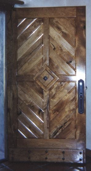 European style mesquite entry door