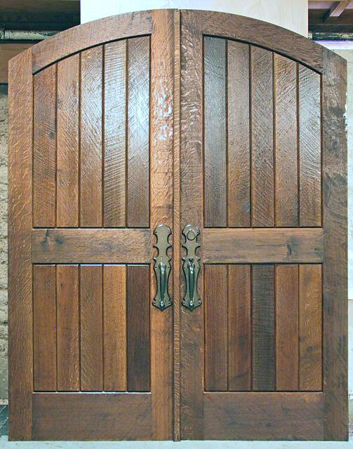 hand planed oak door, exterior view