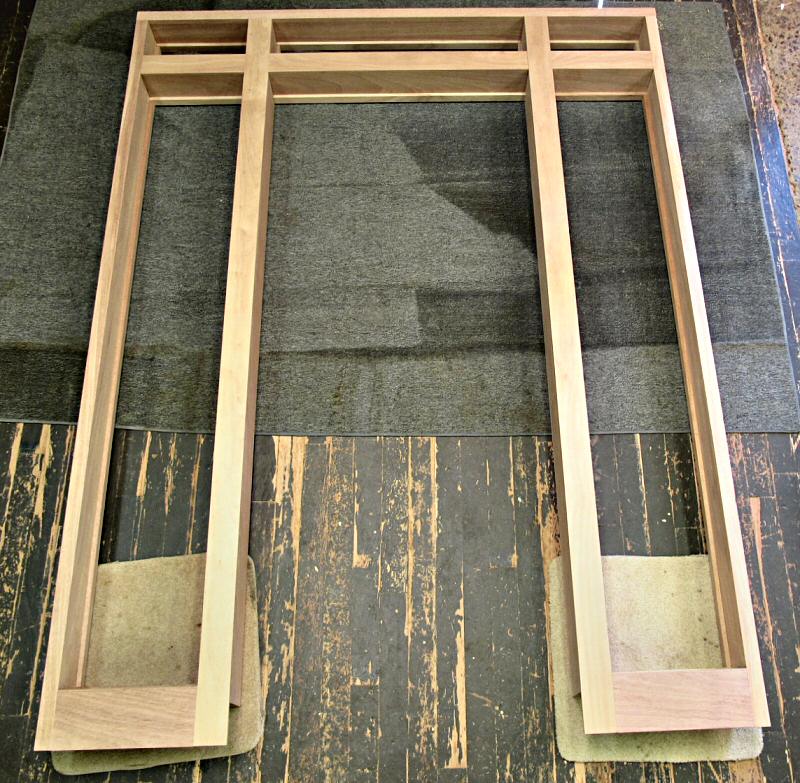 Assembled jamb for a mesquite and glass block entry