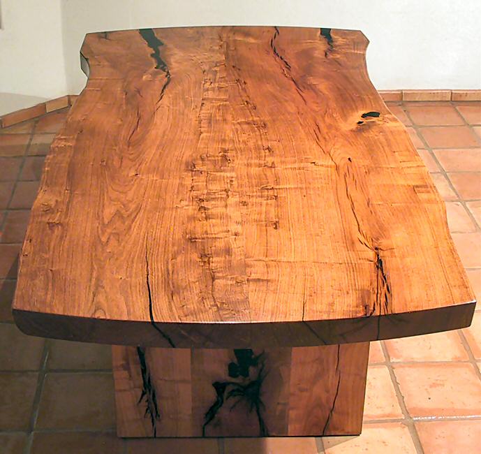 bookmatched mesquite table top