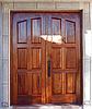 Walnut doors with arched top