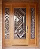 Entry door and sidelites with beveled glass