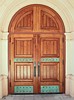 St. Thomas Chapel doors made from mesquiite