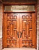 Traditional style mesquite double doors